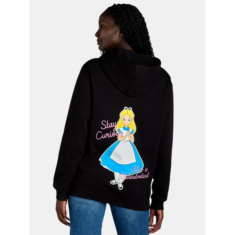 Alice in Wonderland Women's Graphic Hoodie with Embroidery Alice in Wonderland Women's Graphic Hoodie with Embroidery