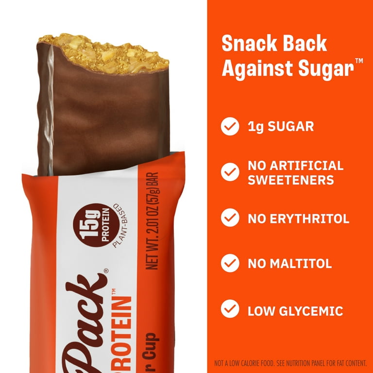 MUNK PACK Probiotic Protein™ Bars - Peanut Butter Chocolate - 15g Protein - Low Sugar - High-Fiber Vegan Snacks - 4 Count Box