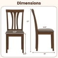 thumbnail image 2 of Costway Dining Chairs Set of 2 Linen Fabric Dining Room Chairs with Hollowed Backrests, 2 of 10