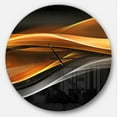 thumbnail image 1 of Designart 'Gold Silver Inward Lines ' Modern wall clock, 1 of 6