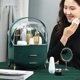 thumbnail image 4 of Organizador de maquillaje Caja de almacenamiento de cosméticos de gran capacidad a prueba de polvo para encimera de dormitorio (verde), 4 of 8