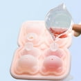 thumbnail image 4 of Ice Cube Tray Bear Shape Easy Demoulding with Funnel Lid 2/4 Grid All-Purpose Ice Cube Dessert Making Molds Kitchen Accessories, 4 of 8