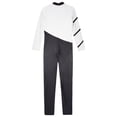 thumbnail image 6 of Jowowha Kids Girls Long Sleeve Unitard Gymnastics Leotards Dance Ballet Athletic Jumpsuits Activewear White 10, 6 of 7