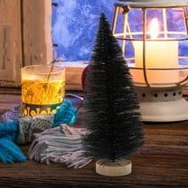 HAKIDZEL 1Set Tabletop Christmas Tree Decor Mini Black Artificial Pine with Rustic Style for Festive Parties