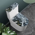 thumbnail image 3 of HELLHERO Marble Texture Toilet Top Cover of 2 Pack Adjustable Bathroom Seat Covers Non-Slip Bathroom Supplies, 3 of 8