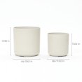 thumbnail image 6 of Round Planters Set - 13.6" Tropical Planters - Indoor Outdoor Decor - Durable Plastic Planters - 2 Piece Set, 6 of 6