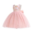 thumbnail image 4 of adviicd Robe Bébé Filles Fleur Tulle Princesse Robe de Concours pour Mariage Robes de Fête pour Enfants Blanc,110, 4 of 4