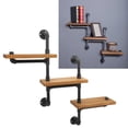 thumbnail image 4 of Wall Shelf, Industrial Style Widely Used Floating Shelf Dampproof   For Bathroom Three Ladder, 4 of 8