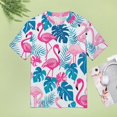 thumbnail image 4 of Flamingo Pattern Women's T-Shirt Short Sleeve T Shirts Tops Tee Ladies Loose T, 4 of 6