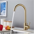 thumbnail image 3 of Chrome Gold Kitchen Hot and Cold Water Stainless Steel Faucet Washbasin Sink Rotatable Tap Kitchen Accessories with 2 Hose, 3 of 7