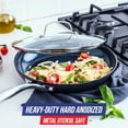 thumbnail image 3 of Blue Diamond Hard Anodized Toxin-Free Ceramic, Metal Utensil Safe Frying Pan 11", 3 of 7