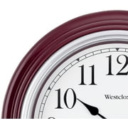 Westclox 9 inch Burgundy Round Simplicity Analog QA Wall Clock