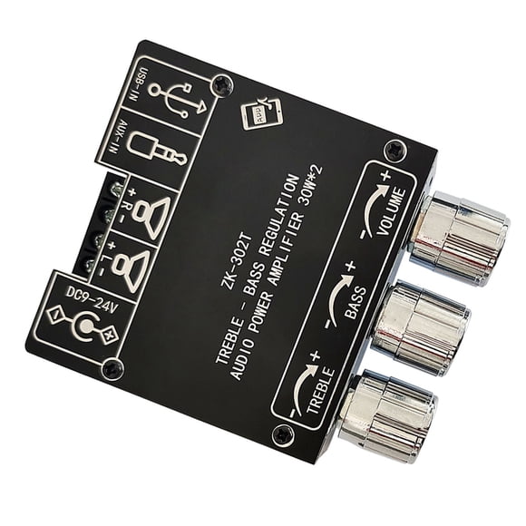 Placa amplificadora de audio digital, amplificador de potencia digital Bluetooth Placa amplificadora de doble canal estéreo Placa amplificadora de potencia de audio Durabilidad probada en el tiempo