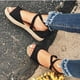 thumbnail image 4 of Moda mujer gente zapatos casuales de suela gruesa sandalias casuales de tacón de cuña hueca Wmkox8yii  shjk4353, 4 of 5