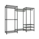 thumbnail image 2 of Perchero de Ropa Resistente, de Metal, Ajustable, de 8 Niveles, Extensible e Independiente, con 4 Barras para Colgar Ropa, Fácil de Montar,194H x 175L x 40W cm(Negro), 2 of 9