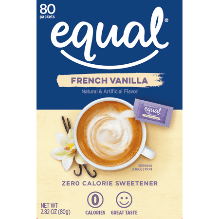 Equal French Vanilla Flavored Zero Calorie Sweetener (80 Packets)