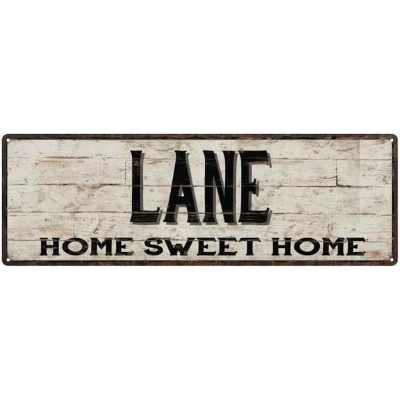LANE Rustic Home Sweet Home Sign Gift 6x18 Metal Decor 106180084209