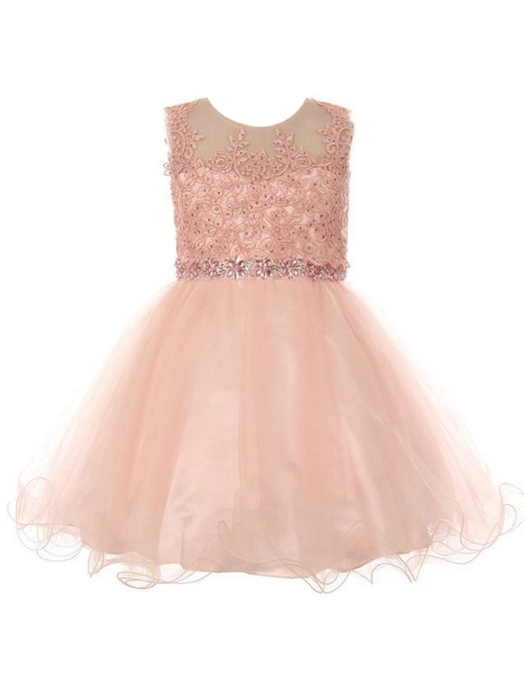 My Best Kids My Best Kids Girls Blush Pink Embroidered Junior