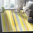 thumbnail image 5 of Area Rug 2'7''x5' Northern Europe Yellow Vintage Stripes Washable Area Rugs Non Shedding Floor Carpet Rubber Backing Non Slip Indoor Mats for Living Room Bedroom Kitchen, 5 of 8