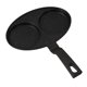 thumbnail image 4 of Sartén antiadherente Sartén para huevos Olla para bistec Freidora de aceite Olla para cocinar Papas fritas 2 agujeros, 4 of 9