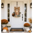 thumbnail image 5 of 3D Lighted Vintage Patchwork Ghost Door Hanger, Fabric Wall Hanging Decor for Halloween Outdoor Yard Decorations, Seasonal Front Door Sign for Home, 5 of 7