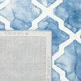 thumbnail image 4 of Safavieh Dip Dye Altan Distressed Wool Runner Rug, Blue/Ivory, 2'3" x 8', 4 of 8