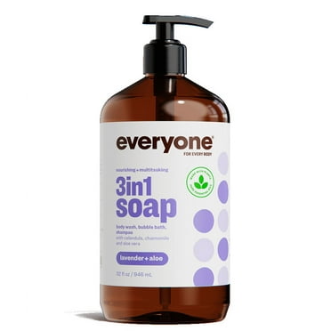 EO Everyone Lavender & Aloe 3-in-1 Body Wash Bubble Bath Shampoo 32 Oz.