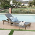 thumbnail image 2 of Dark Grey Mesh Chaise Lounge – Sustainable Acacia Wood Outdoor Lounge Chair with Dark Grey Finish, 2 of 13