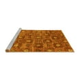 thumbnail image 2 of Ahgly Company Machine Washable Indoor Round Oriental Yellow Industrial Area Rugs, 3' Round, 2 of 4