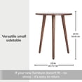 thumbnail image 7 of Bond Solid Mango Wood Triangle End Table 18 x 20 Inch Walnut, 7 of 7