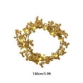 thumbnail image 3 of Artificial Christmas Garland with Berries and Warm LED Lights | 5.9ft Long | Gold Color | Indoor Decorative Rattan for Mantle, Staircase, Home Seasonal Décor | Battery Powered | Realistic Plastic, 3 of 8