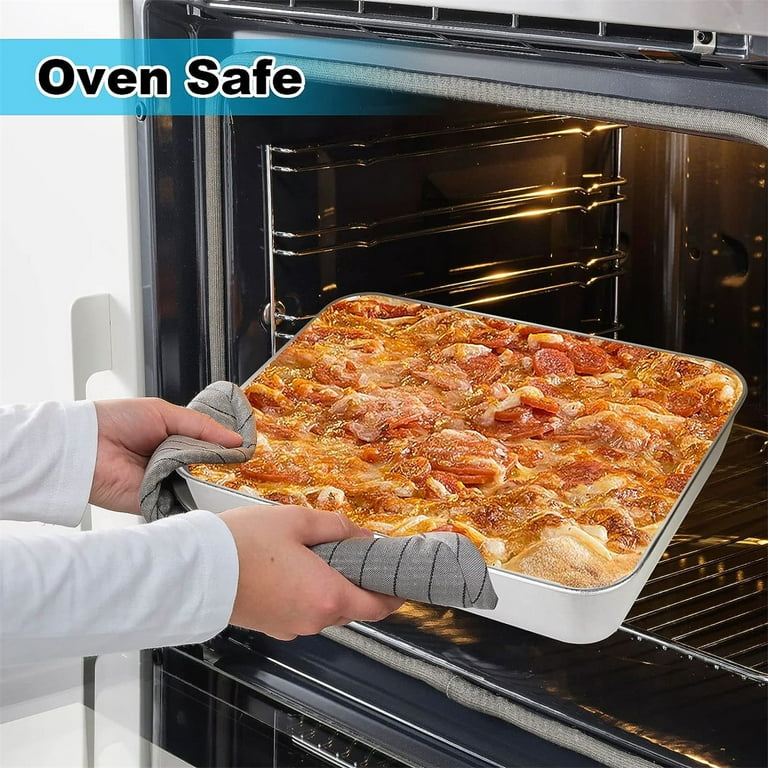 Oven Baking Tray, Deep Cake Tins Stainless Steel Baking Sheet Pans
