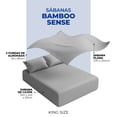 thumbnail image 5 of Juego de Sábanas King Size Spring Air Bamboo Sense Tacto Seda Transpirable Gris, 5 of 5