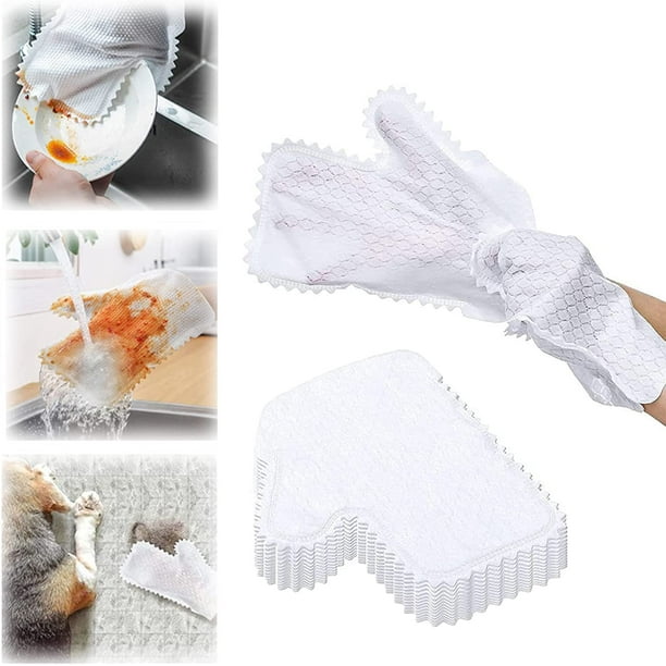 HZKAICUN Home Disinfection Dust Removal Gloves, 20pcs Fish Scale