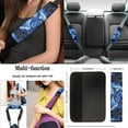 thumbnail image 5 of Uorisanigo Sea Turtle Flower 10 Pack Car Seat Covers Full Set Cars Steering Wheel Cover and Water Cup Coaster Seat Belt Pads Chapstick Holder Soft Decorative Auto Interior Fit Most Car SUV, 5 of 7