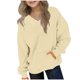 thumbnail image 2 of Blusas y camisas de manga larga con cuello redondo para niños y niñas, sudaderas casuales de manga larga, lindas sudaderas de gran tamaño con bolsillo de polar, chaquetas para niñas, 2 of 8