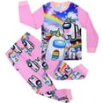 thumbnail image 1 of eKids Filles Among Us Pyjama à Manches Longues Enfants Jeu Rôle Imprimé Ensemble de PJs Enfants Tenue de Nuit Ensembles 2 Pcs, 1 of 7