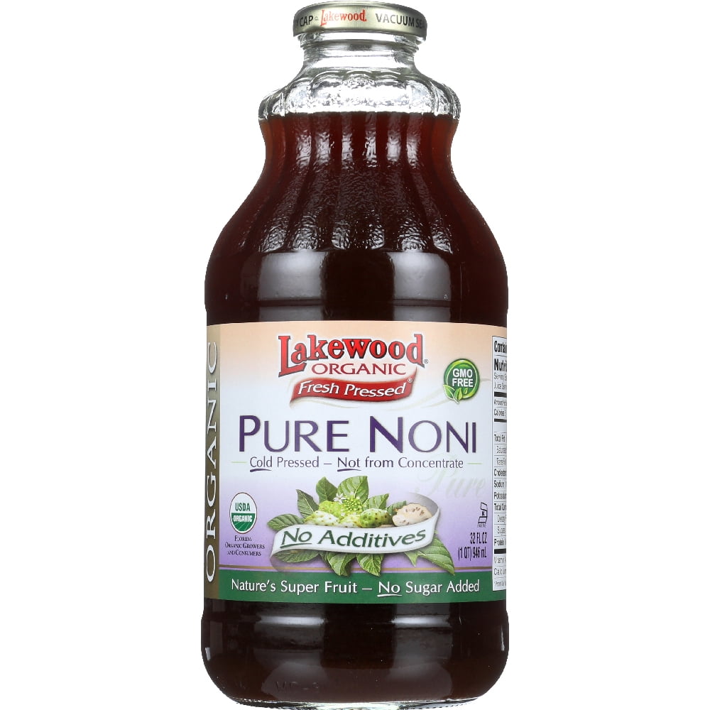 LAKEWOOD Organic Pure Noni Juice, 32 oz