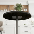 thumbnail image 2 of Demi Bonn 29" Round Dining Table for 2-4 People, Small Kitchen Table with Wood Grain Top for Home, Black, 2 of 7