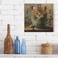 thumbnail image 6 of Cat in Cup Wall Clock Decorative Square Silent Non-Ticking Operated Clocks Aesthetic for Bedroom Living Room, 6 of 8
