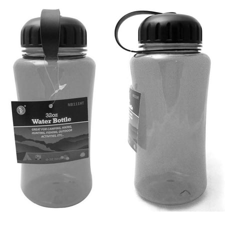 SE 32 Oz Wide Mouth Water Bottle Smoke Color BPA Free Camping Hiking Survival