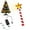 H, variant on Christmas Light Controller,Christmas Wand Tree-shaped Light Controller Red And White Striped Star Glowing Christmas Decoration Christmas Tree Light Control Wand(H)