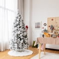 thumbnail image 2 of Gymax 5 FT Artificial Hinged Christmas Snow-Flocked Tree w/ Metal Stand, 2 of 10