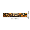 thumbnail image 2 of LUUFILx Congrats Grad Banner Sunflower Decor Backdrop Graduation Party Decoration Background Props Indoor Outdoor Celebration Removable Easy Setup, 2 of 8
