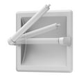 thumbnail image 3 of Gatco 754 Recessed Pivoting Arm Toilet Paper Holder, Matte White, 3 of 7