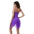 thumbnail image 3 of Chemise Lingerie Sexy Nightie Full Slips Lace Babydoll Sleepwear with G String Purple Small, 3 of 4