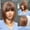 Brown, variant on Easter Short Bob Wig with Air Bangs, Orange - Pure Desire Straight Hair Bobble Head Ageing New Full Head Set Short Hair Wig Female A Pvc Wig St. Patrick'S Day, Wedding, Season, Anniversary