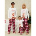 thumbnail image 6 of Sunisery Merry Christmas Family Matching Pajamas Sets Plaid Deer Print Holiday Xmas Pjs Sleepwear For Family Adults Kids, 6 of 7
