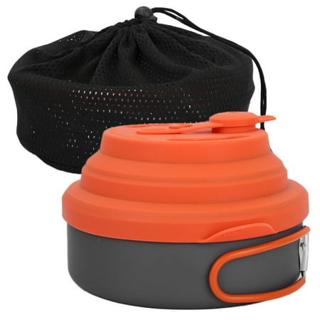 

1.6L Outdoor Portable Camping Foldable Whistle Cooker Cookware Set with Silicone Cover Quickwittc