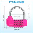 thumbnail image 2 of Uxcell Combination Padlock, 5 Digit Gym Locker Lock Alloy Steel Password Padlock, Pink, 2 of 6